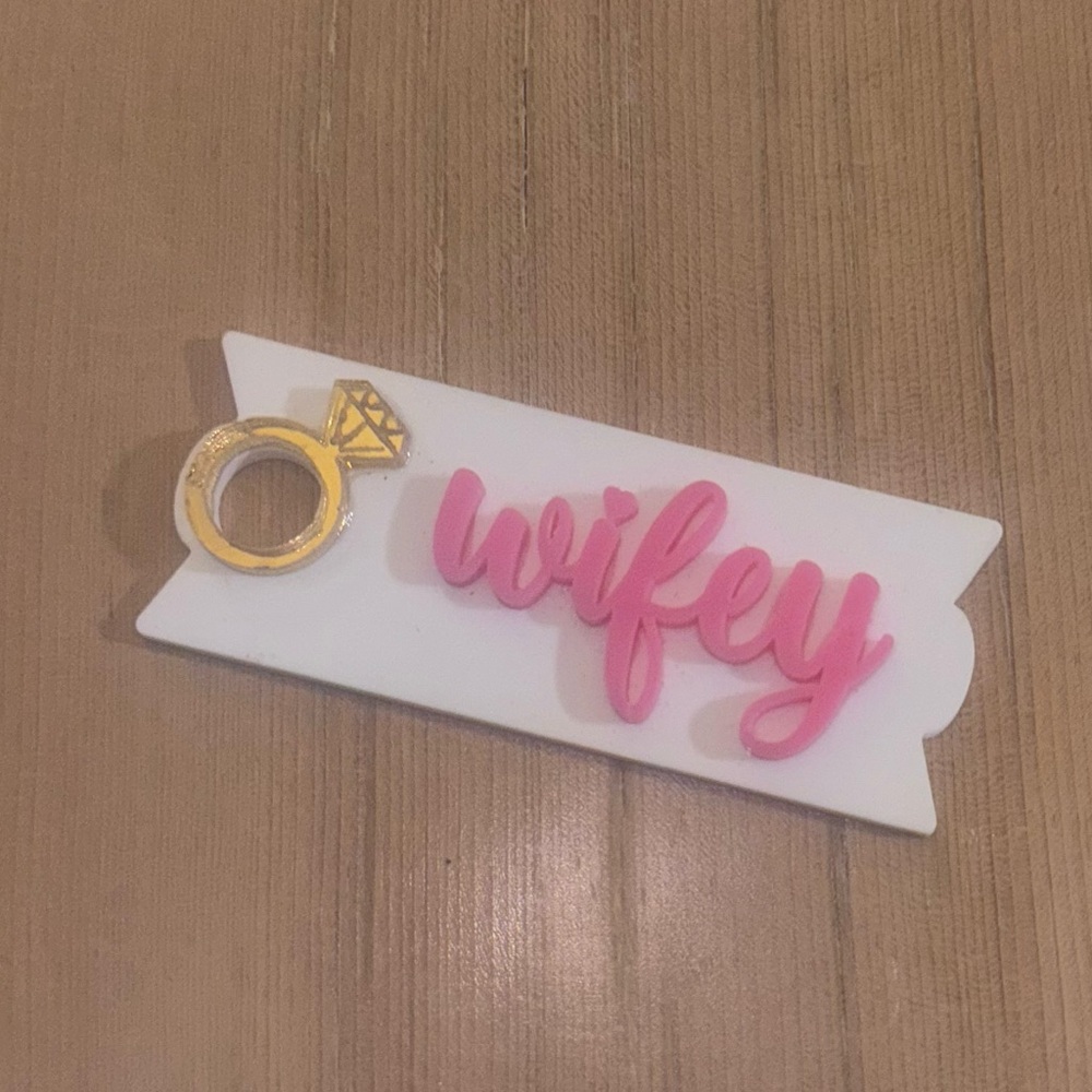 Wifey Pink and Gold StanleyTopper